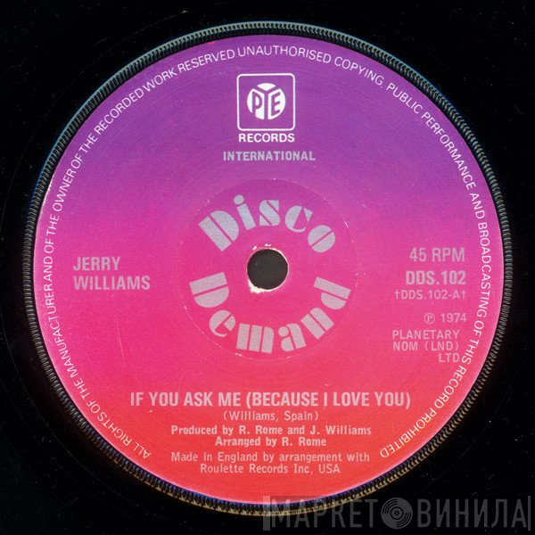 Jerry Williams Jr. - If You Ask Me (Because I Love You)