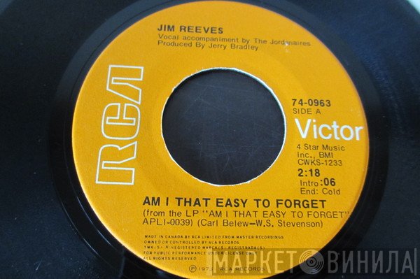 Jim Reeves  - Am I That Easy To Forget / Rosa Rio
