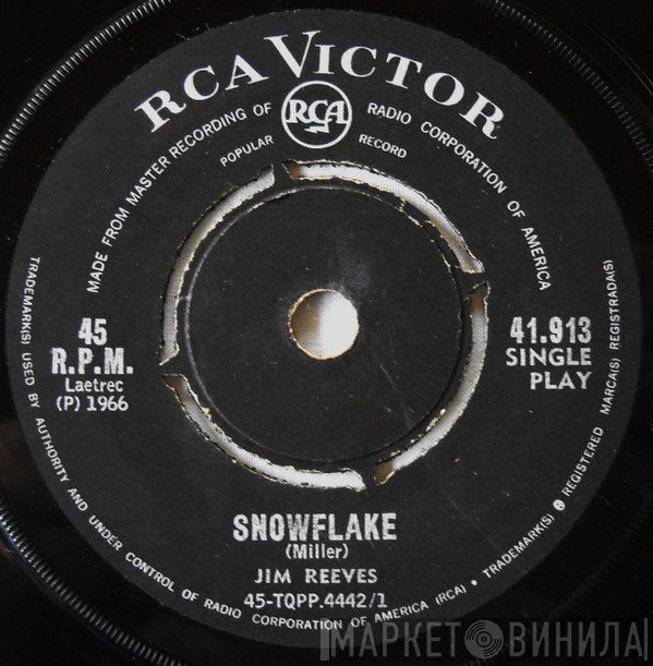 Jim Reeves  - Snowflake / Final Affair
