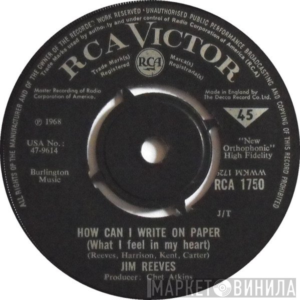 Jim Reeves - How Can I Write On Paper (What I Feel In My Heart)