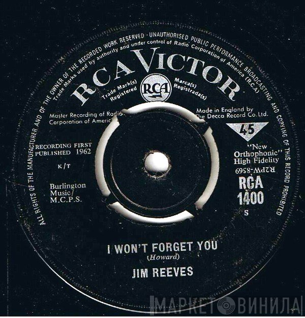 Jim Reeves - I Won't Forget You