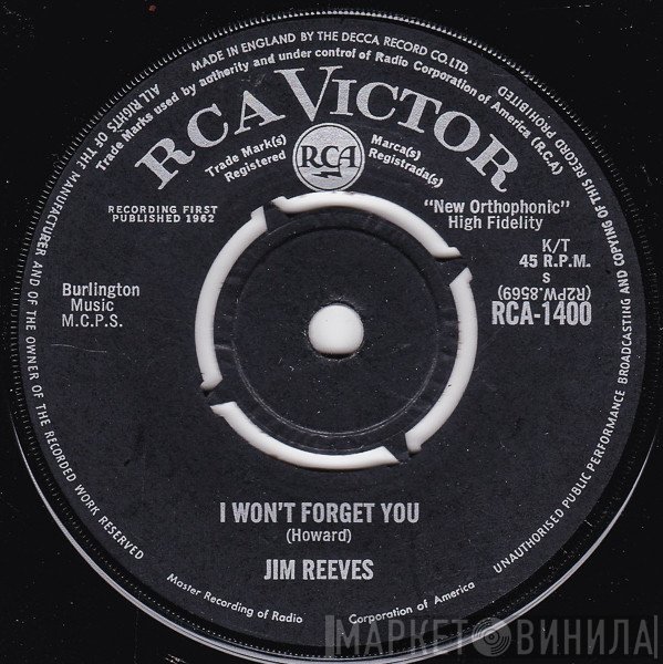 Jim Reeves - I Won't Forget You