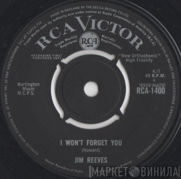 Jim Reeves - I Won't Forget You