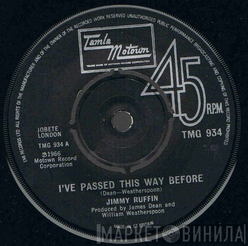 Jimmy Ruffin - I've Passed This Way Before / Sad And Lonesome Feeling