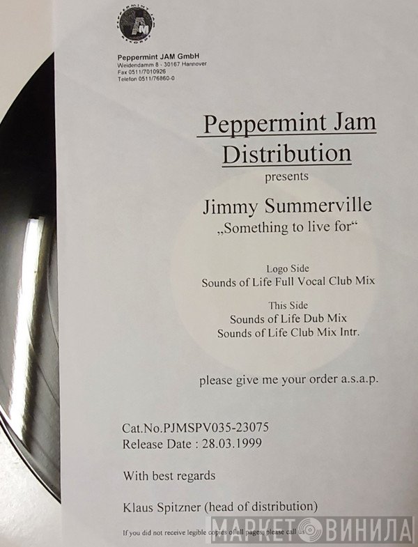 Jimmy Somerville  - Something To Live For