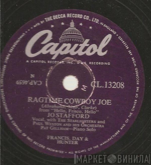 Jo Stafford With The Starlighters And Paul Weston And His Orchestra  - Ragtime Cowboy Joe / Red, River Valley