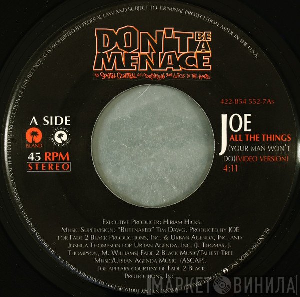 Joe, Mona Lisa , Lost Boyz - All The Things (Your Man Won't Do) / Can't Be Wasting My Time