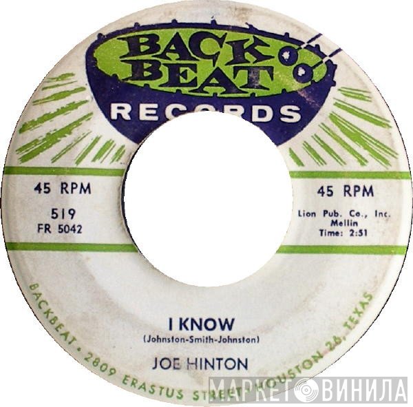 Joe Hinton  - I Know / Ladder Of Prayer
