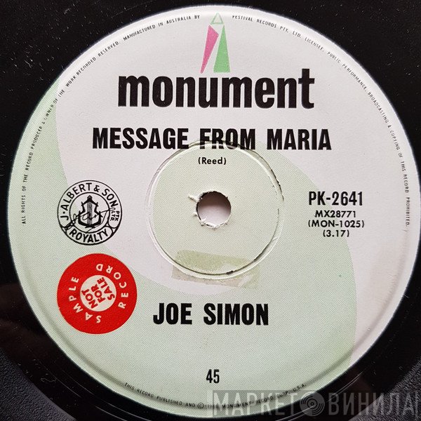 Joe Simon  - Message From Maria