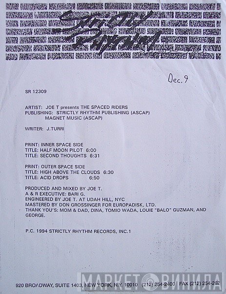 Joe Turri, The Spaced Riders - Half Moon Pilot