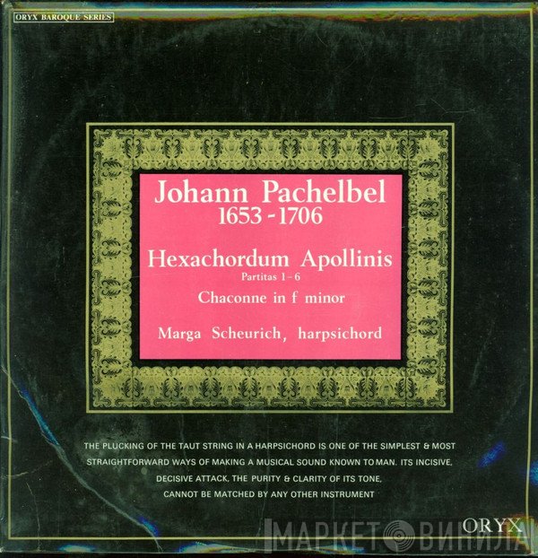 Johann Pachelbel, Marga Scheurich - Hexachordum Apollinis - Chaconne F-moll