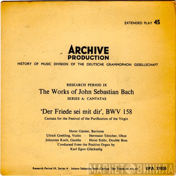 Johann Sebastian Bach - 'Die Friede Sei Mit Dir' BWV 158 - Cantata For The Festival Of Th Purification Of The Virgin