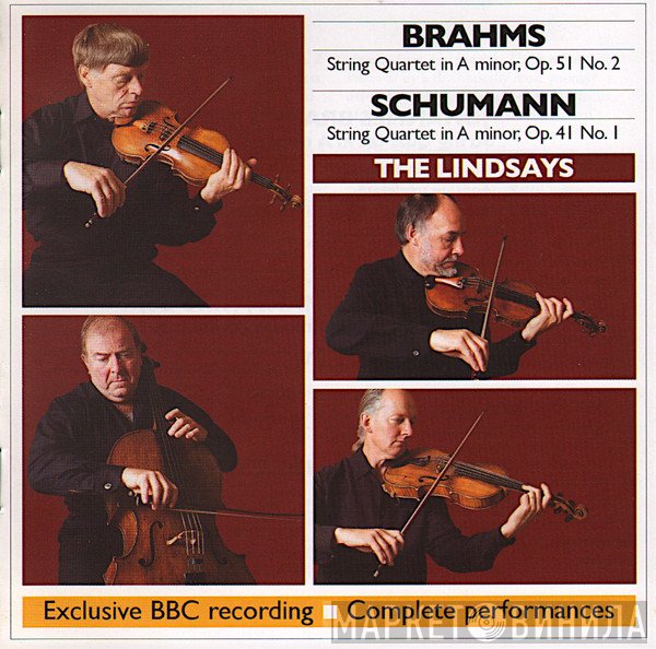 Johannes Brahms, Robert Schumann, The Lindsays - String Quartet In A Minor, Op. 51 No. 2 / String Quartet In A Minor, Op. 41 No. 1