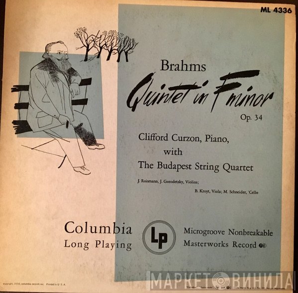 Johannes Brahms - Clifford Curzon With Budapest String Quartet  - Quintet In F Minor, Op. 34