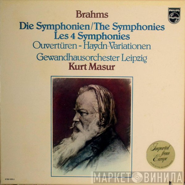 Johannes Brahms - Gewandhausorchester Leipzig, Kurt Masur  - Die Symphonien - Ouvertüren - Haydn Variationen