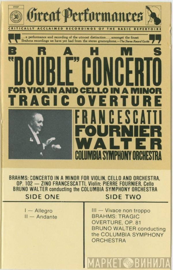 Johannes Brahms - Zino Francescatti, Pierre Fournier, Bruno Walter, Columbia Symphony Orchestra  - Double Concerto