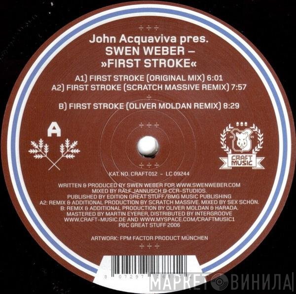 John Acquaviva Pres. Swen Weber  - First Stroke