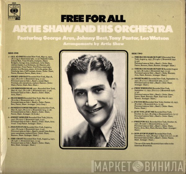 John Best, Leo Watson, George Arus, Tony Pastor, Artie Shaw And His Orchestra - Free For All