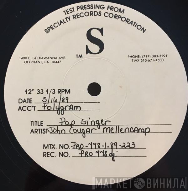 John Cougar Mellencamp  - Pop Singer