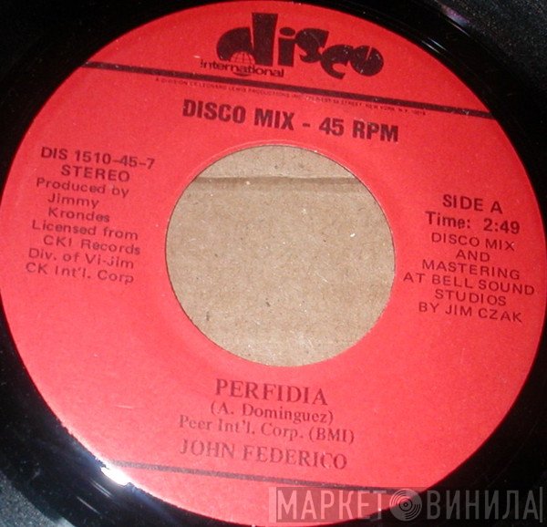 John Federico - Perfidia / Warm