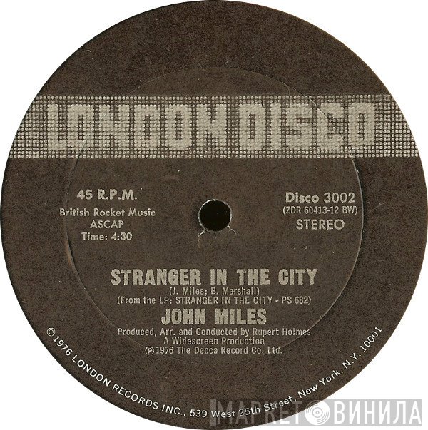 John Miles  - Stranger In The City / Slowdown