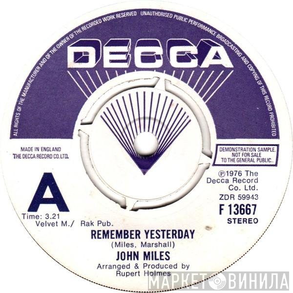 John Miles - Remember Yesterday