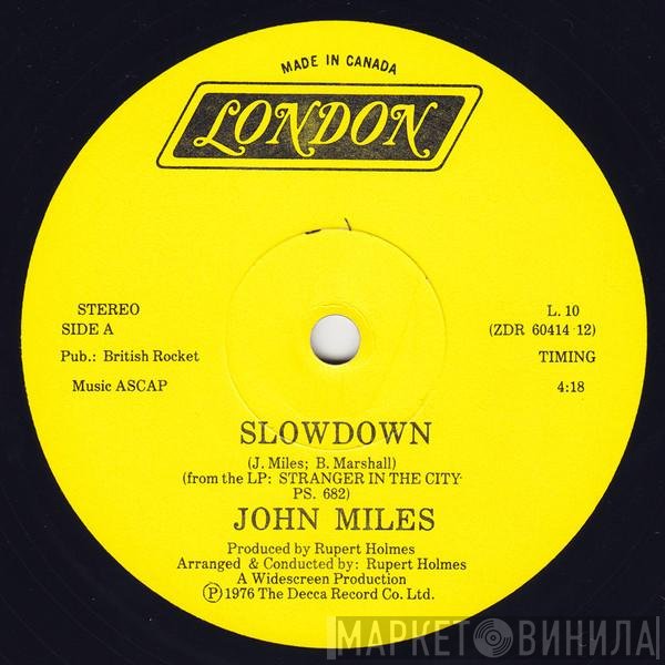 John Miles  - Slowdown