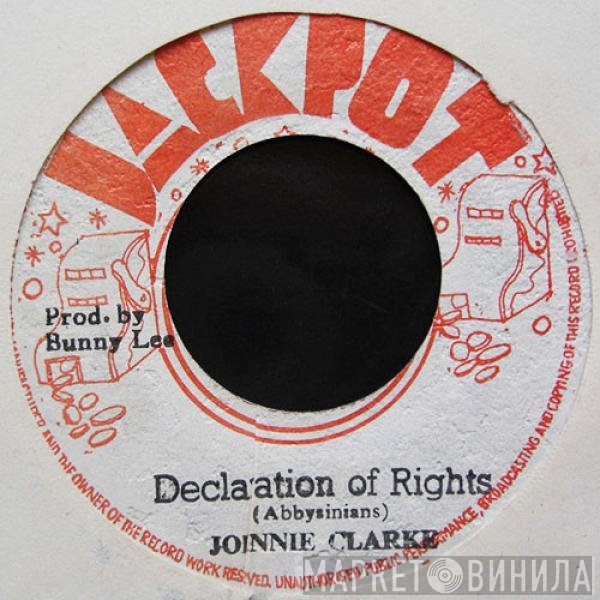 Johnny Clarke / The Aggrovators  - Declaration Of Rights / Dub Of Rights