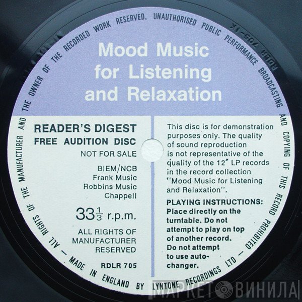 Johnny Harris, Sacha Distel - Mood Music For Listening And Relaxation