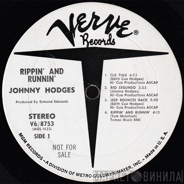 Johnny Hodges  - Rippin' & Runnin'