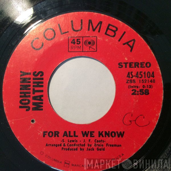 Johnny Mathis  - For All We Know / Odds And Ends