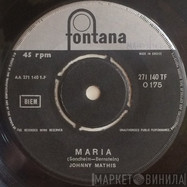 Johnny Mathis  - Maria / One Starry Night