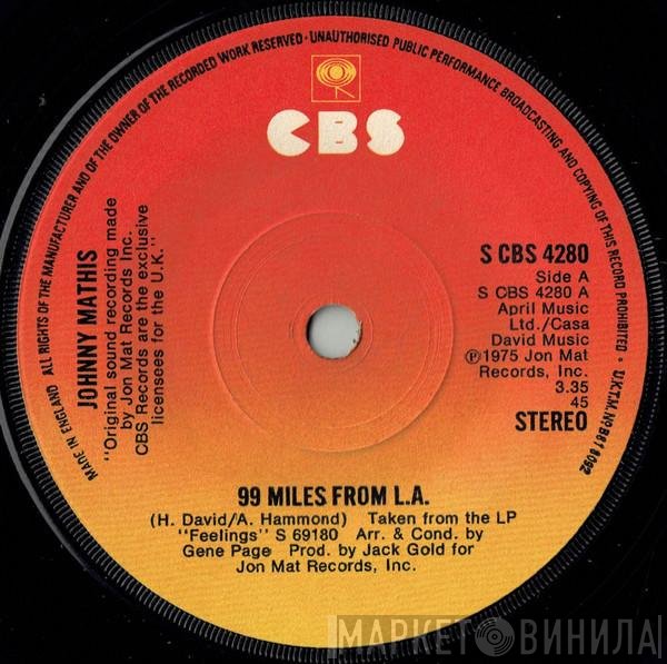 Johnny Mathis - 99 Miles From L.A.