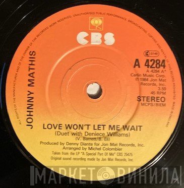 Johnny Mathis - Love Won't Let Me Wait