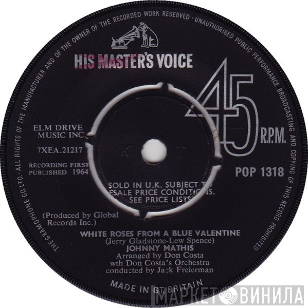 Johnny Mathis - Taste Of Tears / White Roses From A Blue Valentine