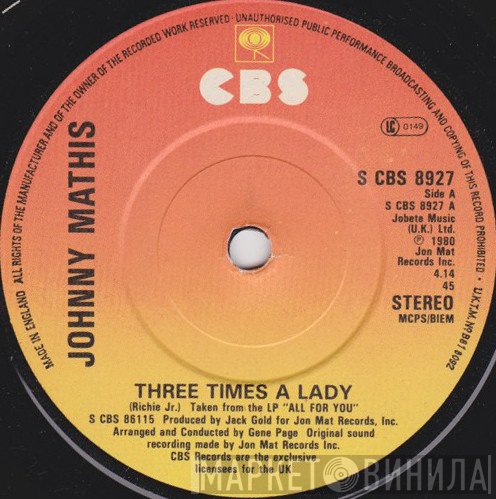 Johnny Mathis  - Three Times A Lady