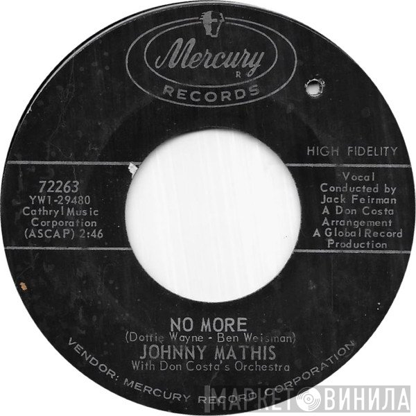 Johnny Mathis With Don Costa Orchestra  - No More