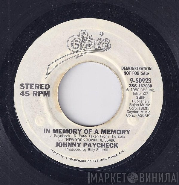 Johnny Paycheck  - In Memory Of A Memory
