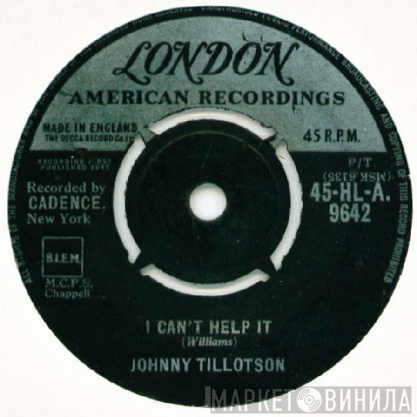 Johnny Tillotson - I Can't Help It