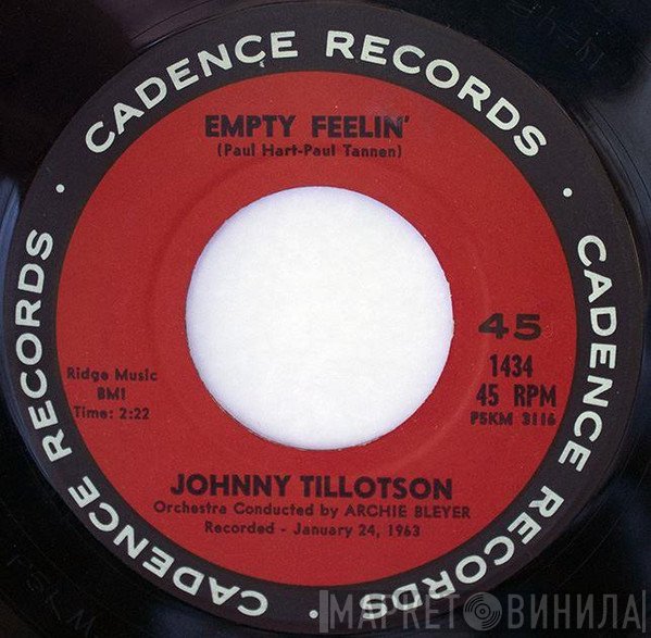 Johnny Tillotson - Out Of My Mind / Empty Feelin'