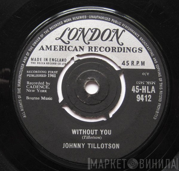 Johnny Tillotson - Without You / Cutie Pie