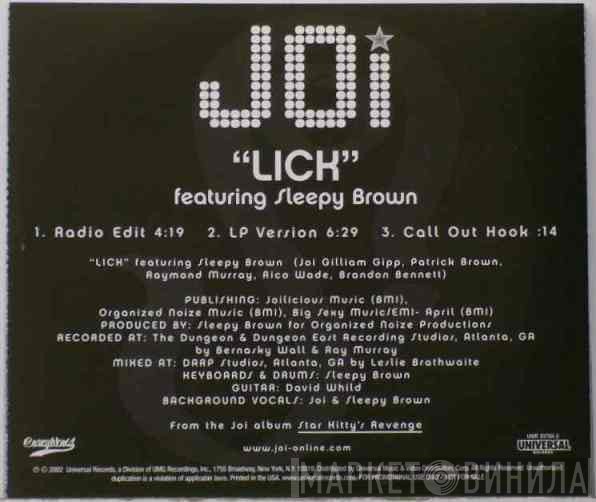 Joi  Featuring Sleepy Brown  - Lick
