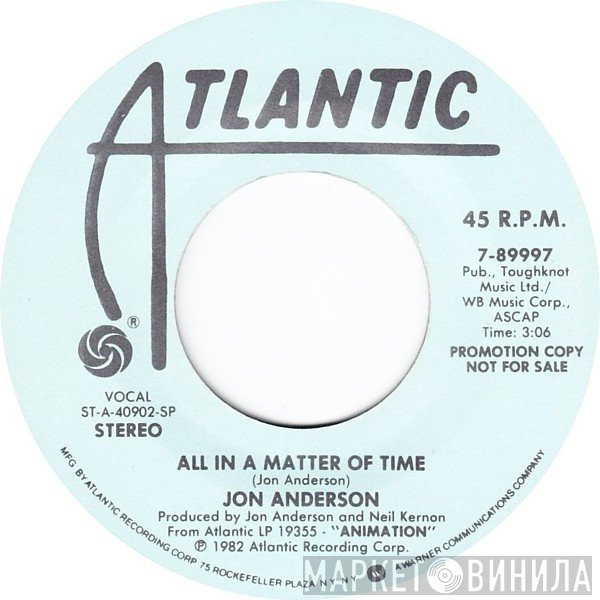 Jon Anderson  - All In A Matter Of Time