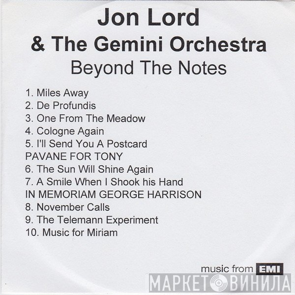 Jon Lord & The Gemini Orchestra  - Beyond The Notes