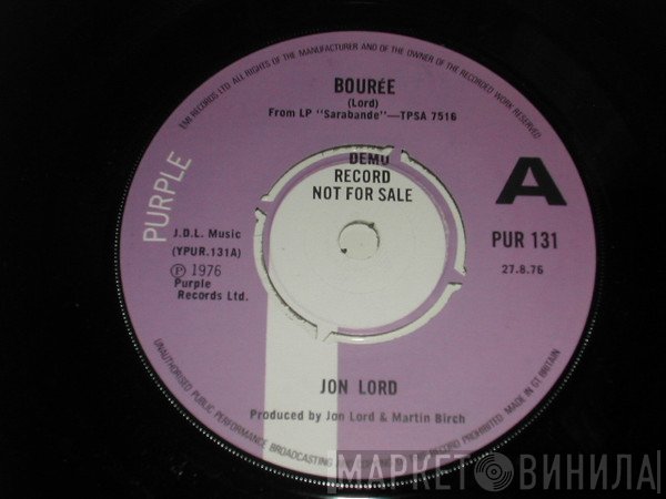 Jon Lord  - Bourée