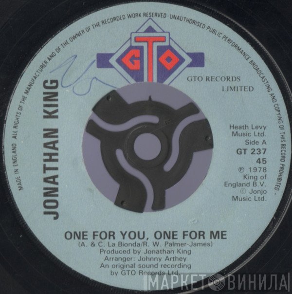 Jonathan King - One For You, One For Me
