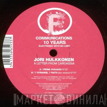 Jori Hulkkonen - A Letter From Cardassia