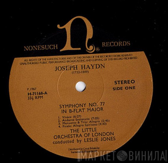 Joseph Haydn, The Little Orchestra Of London, Leslie Jones - Symphonies Nos. 77 & 61