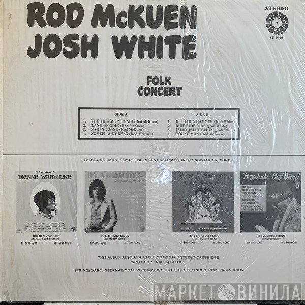 Josh White, Rod McKuen - Folk Concert