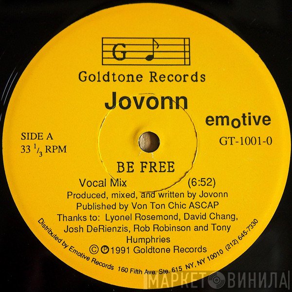Jovonn - Be Free